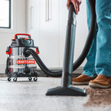 Craftsman CMXEVBE17155 10 Gallon 6.0 Peak HP Stainless Steel Wet/Dry Vac, Portable Shop Vacuum with Attachments Craftsman