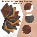 Yunlly 180 Pcs Rustic Leather Patches for Hats with Adhesive Heat Laser Engraving Blanks Patch Faux Leatherette Blank Patches for Embroidery Sew Yunlly