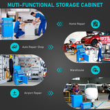 INTERGREAT Blue Tool Chest, 5-Drawer Rolling Tool Chest with Detachable Top Tool Box, Tool Chest with Universal Lockable Wheels, Metal Tool Cart for INTERGREAT