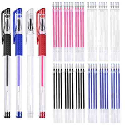 JANYUN 8 Pieces Heat Erasable Pens for Fabric with 52 Refills Fabric Marking Pens Fabric Markers for Quilting Sewing DIY Dressmaking Fabrics Tailors