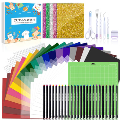 The Ultimate Accessories Bundle for Cricut Makers and All Explore Air-80pcs Perfect Tools and Accessories Kit as Gifts,Instantly Create Amazing