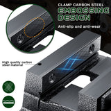 Tools Drill Press Vise Metal Drill Press Vice Workbench Drill Vise Clamp with 2 Pieces Magnetic Vise Pads Multi Grooved Pads Set for Daily Working Lanties