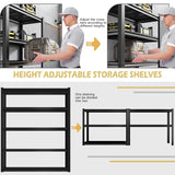 REIBII 72" H Garage Shelving Heavy Duty Garage Storage Shelves 2050LBS Wide Metal Shelving Unit Adjustable 5 Tier Heavy Duty Shelving for Garage REIBII