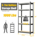 PrimeZone 2 Packs 28" W x 12" D x 59" H Garage Storage Shelves, 5 Tier Adjustable Storage Shelving Unit, Utility Standing Shelf Rack Organizer for PrimeZone