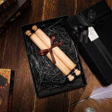 2 Pack Blank Paper Scrolls 7.5 x 31 Inches Scroll Paper Wrapped on Wood Rod for Writing, Drawing, Calligraphy, Wedding Vows, Invitation, Renaissance Epakh