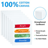 Shuttle Art Canvas Panels and Acrylic Paint Bundle, Art Painting Supplies Set for 50 Colors Acrylic Paint Bottles (60ml/2oz) & 50 Pack Canvas Shuttle Art