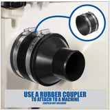 Fulton 4 inch to 2 1/2 inch Reducer Fitting for Dust Collection Hose to Hose Connections and 4 Inch Port Connections on Larger Machinery Fulton