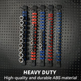 Reniteco Socket Organizer Drive ABS Tools-Socket Holder, Premium Quality 9 Pieces Holders Kit 1/4-Inch x 48 Clips, 3/8-Inch x 45 Clips, 1/2-Inch x 36 Reniteco