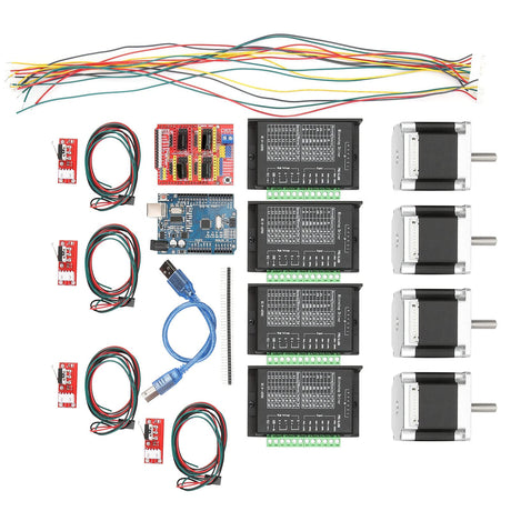 3D Printer CNC Kit Shield Stepper Motor DriverNema Professional 23 Stepper Motor Limit Switch TB6600 DC9‑40V Controller Shield 3D Printer Parts(8mm) FTVOGUE