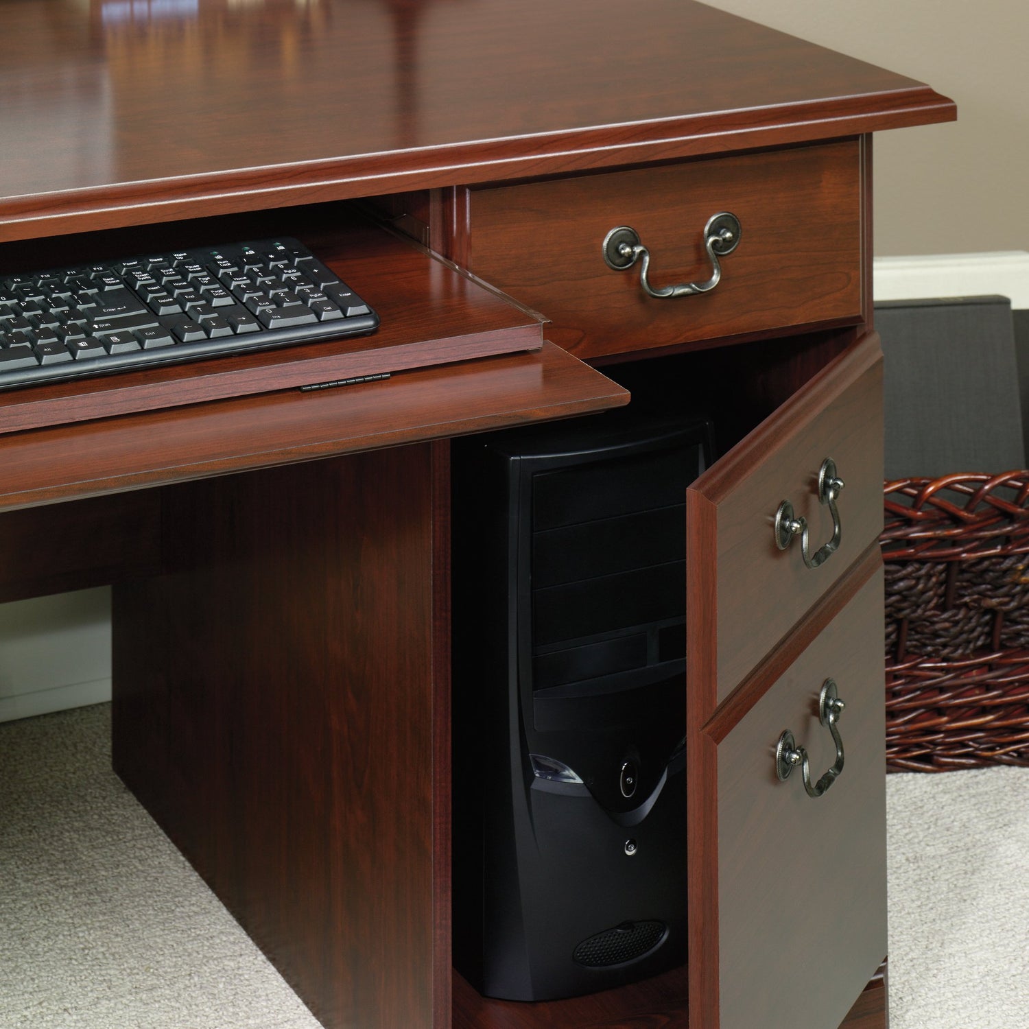 Sauder Heritage Hill Computer Desk, Classic Cherry finish Sauder