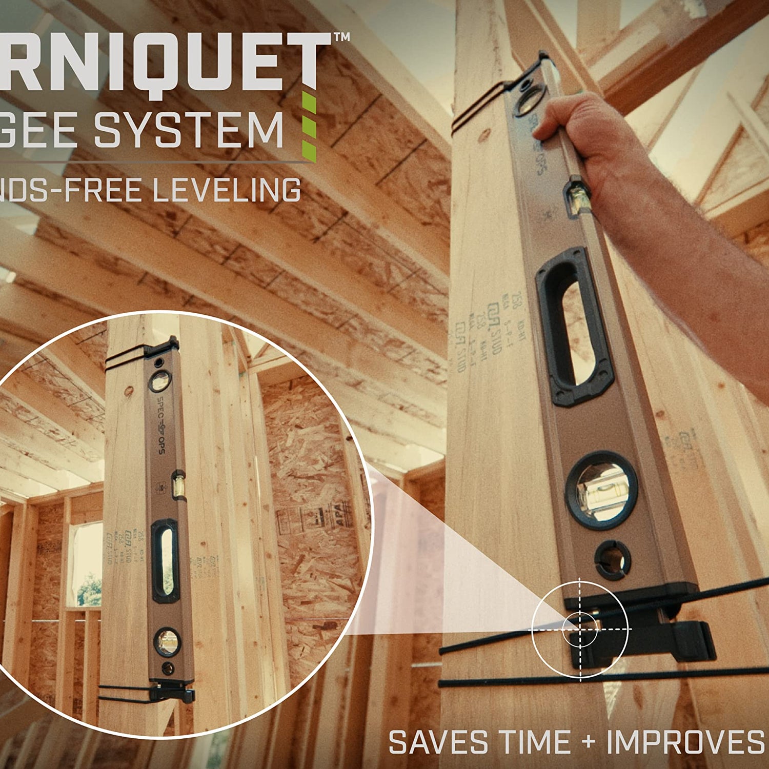 Spec Ops Tools 24" Box Beam Level, Tourniquet Bungee System, 33% Larger Block Vials, Aluminum, 3% Donated to Veterans Spec Ops