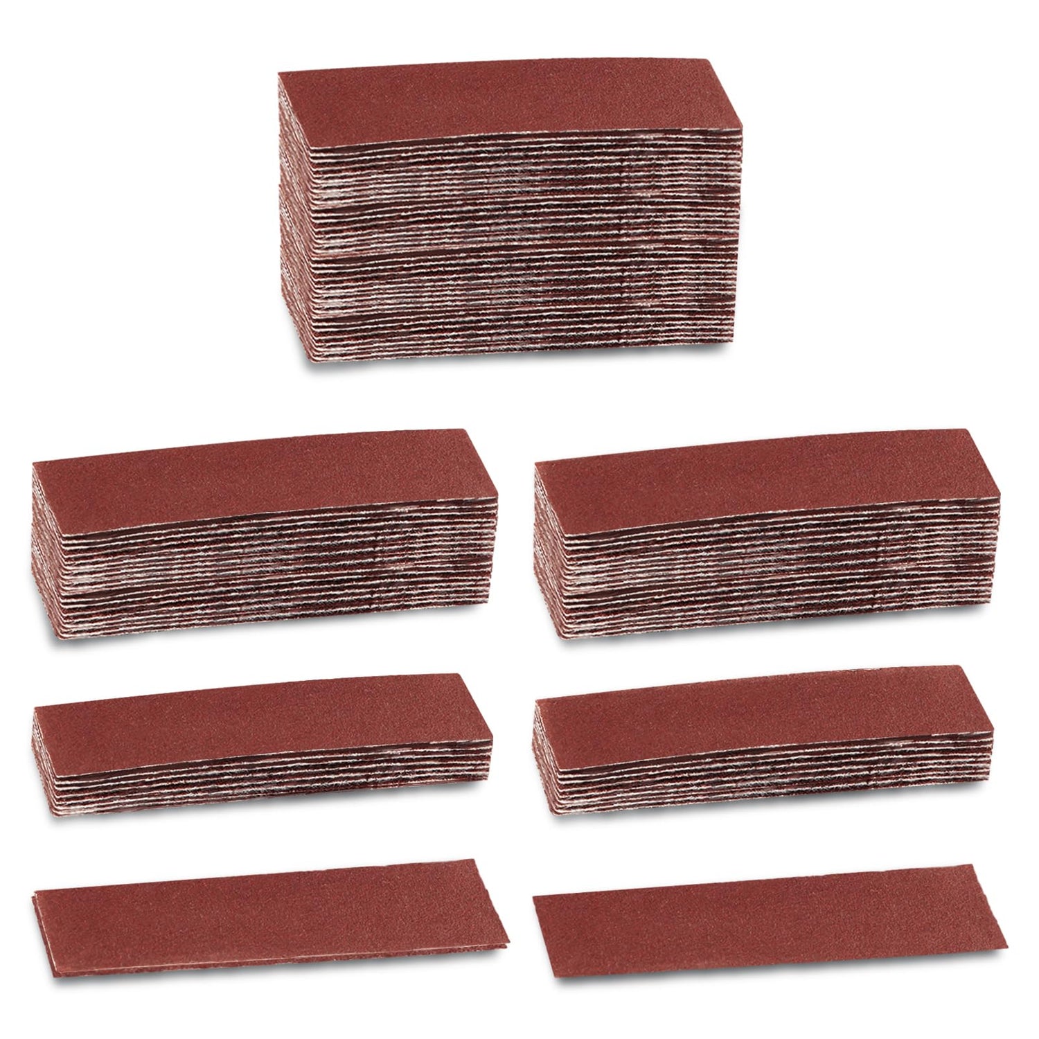 LEONTOOL 100Pcs Micro Detail Sander Paper Kit 3.5x1.2 Inch Hook and Loop Sandpaper Strips 120 Grit, Micro Finishing Sander Paper Detail Sander LEONTOOL