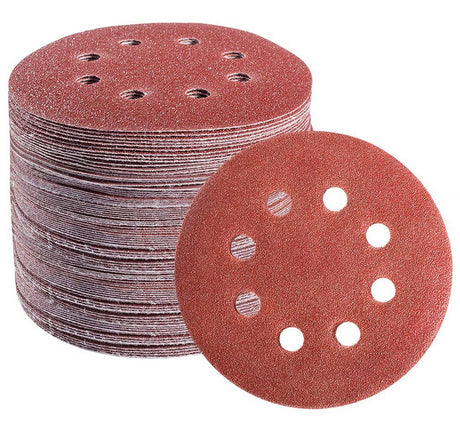 S SATC 72 PCS 5 Inch 8 Hole Hook and Loop Adhesive Sanding Discs Sandpaper for Random Orbital Sander 40 60 80 120 180 240 320 Grits S SATC