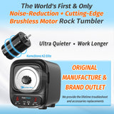 KomeStone K2 Elite Professional Rock Tumbler Kit, Ultra Quiet & Cutting Edge Brushless Motor Rock Polisher for Adults & Rock Collector, KomeStone