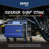 URBANTRANSIT Sidekick Heavy Duty Shop Stool - 500 Lb Capacity Rolling Stool for the Garage and Workshop with Toolbox Storage and 360 Degree Swivel URBANTRANSIT