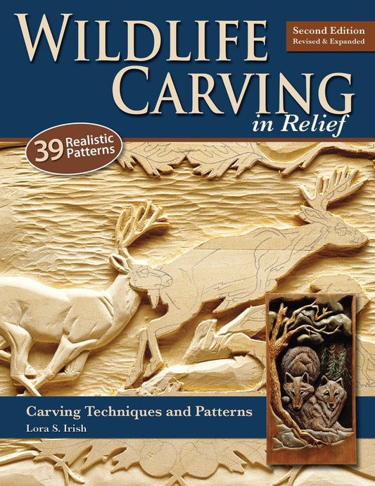 Wildlife Carving in Relief, Second Edition Revised and Expanded: Carving Techniques and Patterns (Fox Chapel Publishing) 39 Line & Shaded Patterns - WoodArtSupply