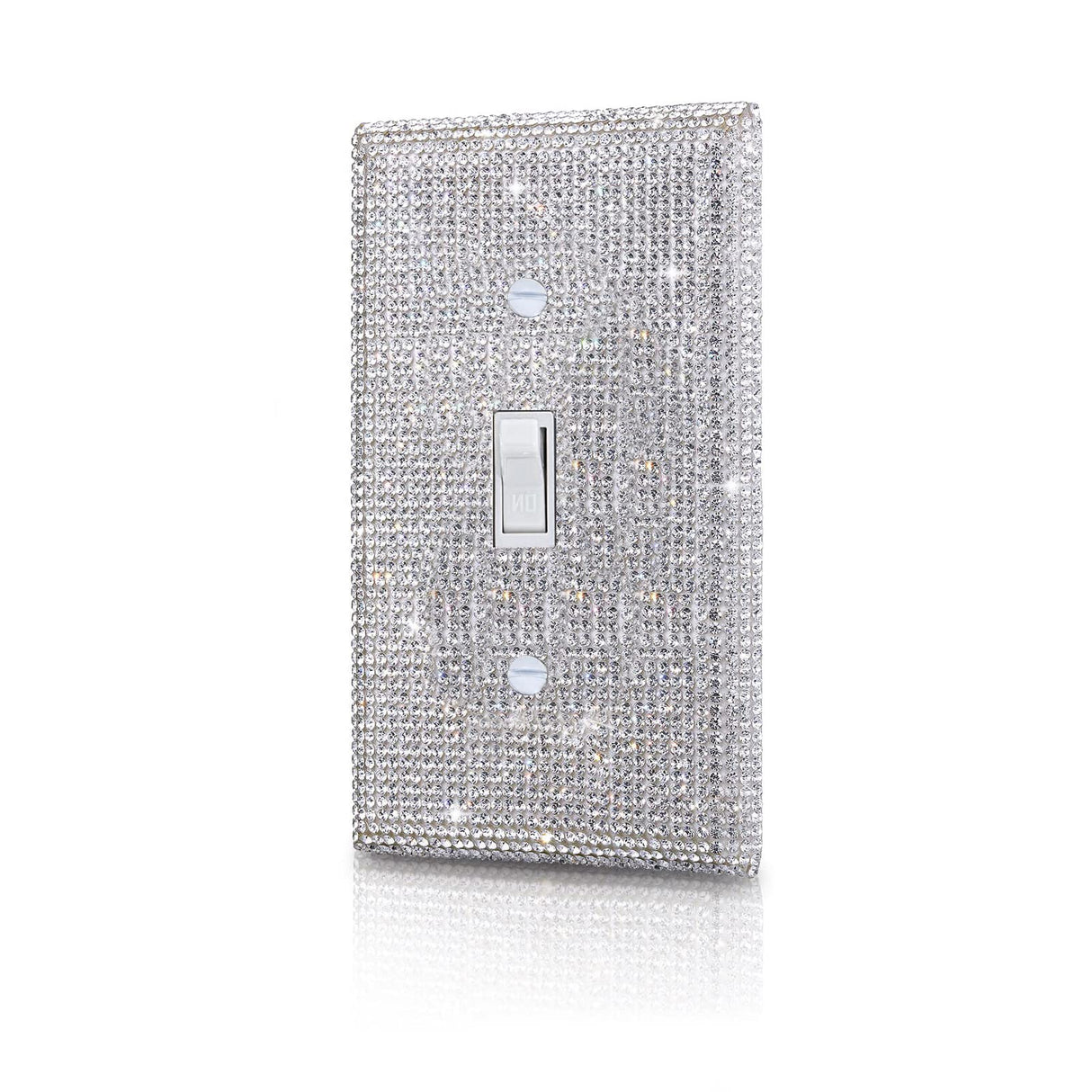 Gaocai Shiny Silver Rhinestones Wall Plates Light Switch Cover Plate Decorative Wall Plate Single Toggle Gaocai