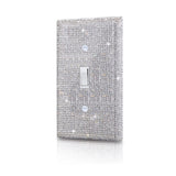 Gaocai Shiny Silver Rhinestones Wall Plates Light Switch Cover Plate Decorative Wall Plate Single Toggle Gaocai