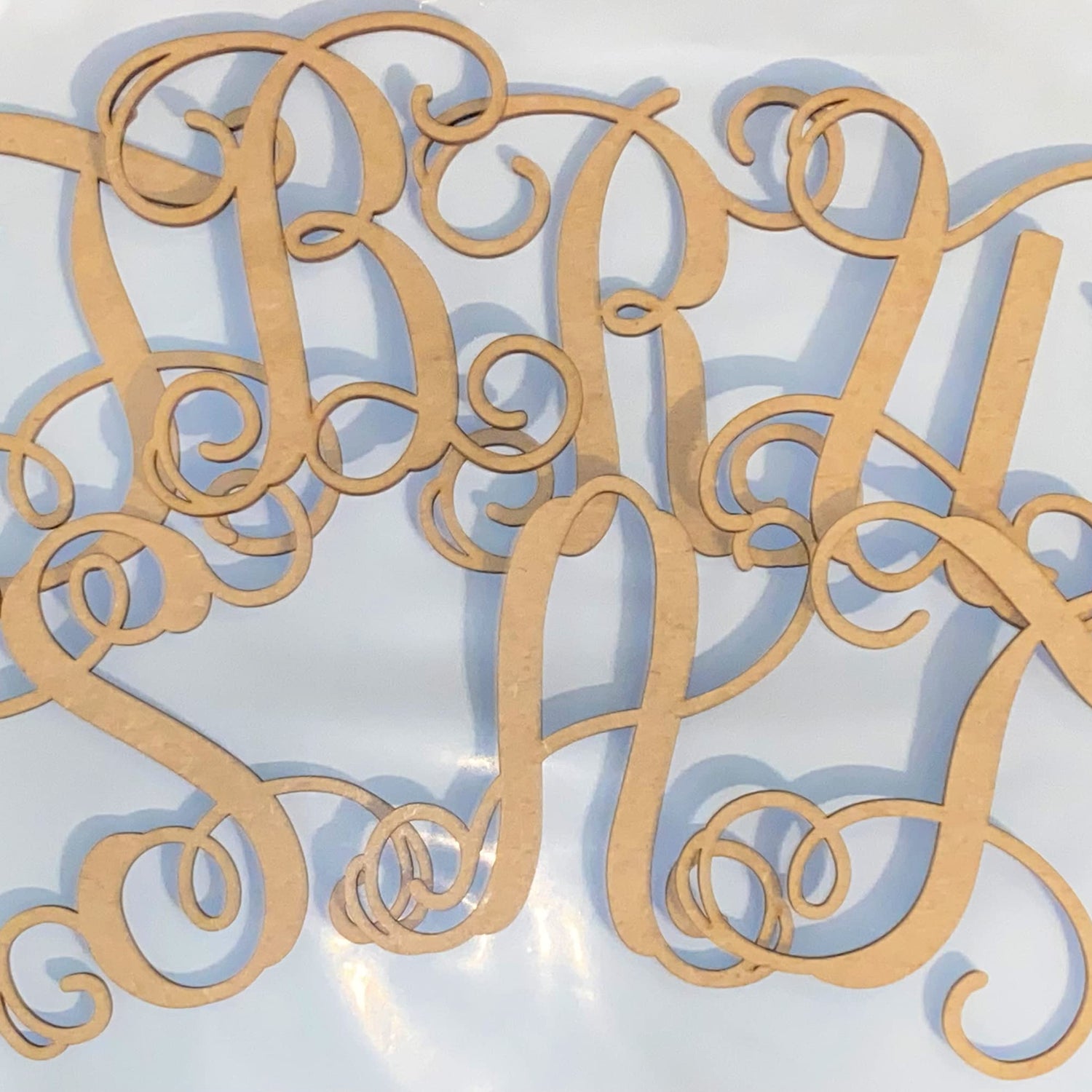 9'' Tall Wooden Letters G Vine Monogram Unfinished Craft, Wood MDF Script Monogram Letter for Wedding Initial Decor, Paintable Cutout NEXTCraft