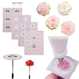Woohome 17 PCS Flower Nails Cake Decorating Supplies Includes 4 Size Cake Flower Nail and 9 PCS Plastic Cake Flower Nail, Flower Lifters, Cake Flower Woohome
