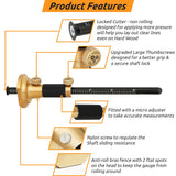 Wheel Marking Gauge Kit - 2 Extra Cutter Wheels, Roll Stop Head, Micro Adjuster, Metric Imperial Ruler, 7'' Brass Marker Tool for Woodwork Clarke Brothers