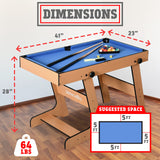 SereneLife Space Saving 5in1 Folding Multi Game Table,40”Full Size Combo Sports Arcade Game with Foosball Soccer,Ping Pong,Pool Billiards,Bowling & SereneLife