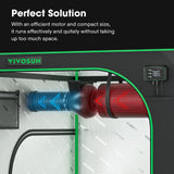 VIVOSUN D4 4 Inch 195 CFM Inline Duct Ventilation Fan HVAC Vent Blower for Hydroponics Grow Tent VIVOSUN