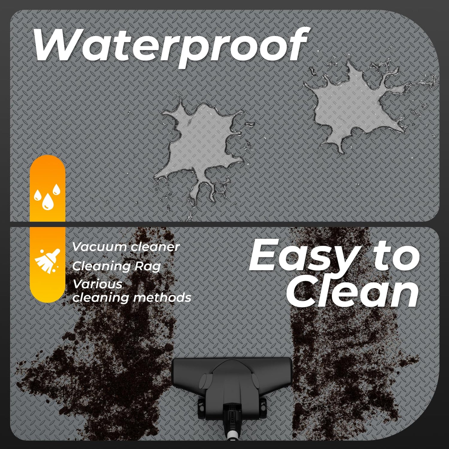 8.2 x 20 FT Garage Floor Mat, 2.8mm Thickness Diamond Plate Vinyl Garage Flooring Roll for Under Car, Large Size 164 SQFT for Large SUVs, MPV, Pickup Geemax