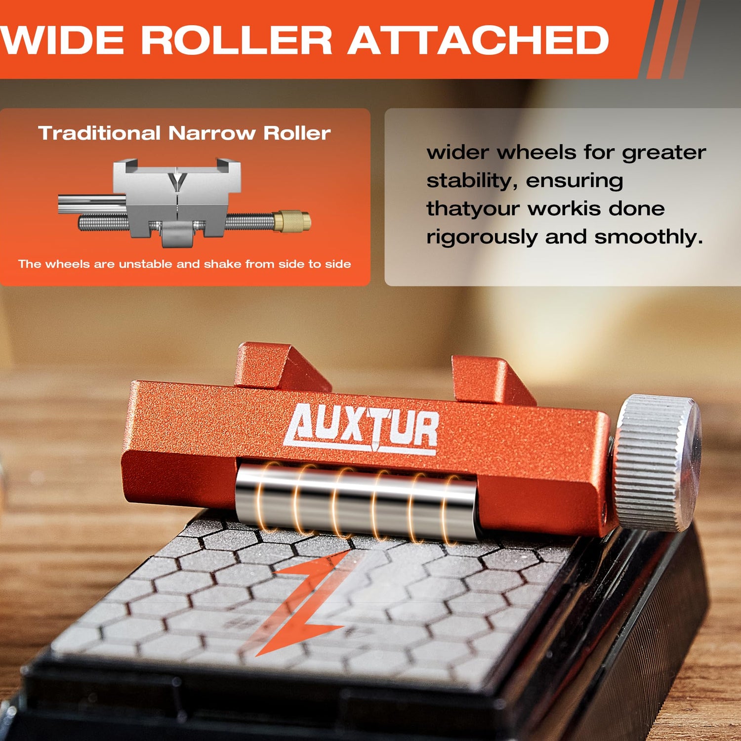 AUXTUR Sharpening Stone with Honing Guide Tool,chisel set for Woodworking,Flattening Stone,Complete Sharpening System Tools for Chisel Sharpening and AUXTUR