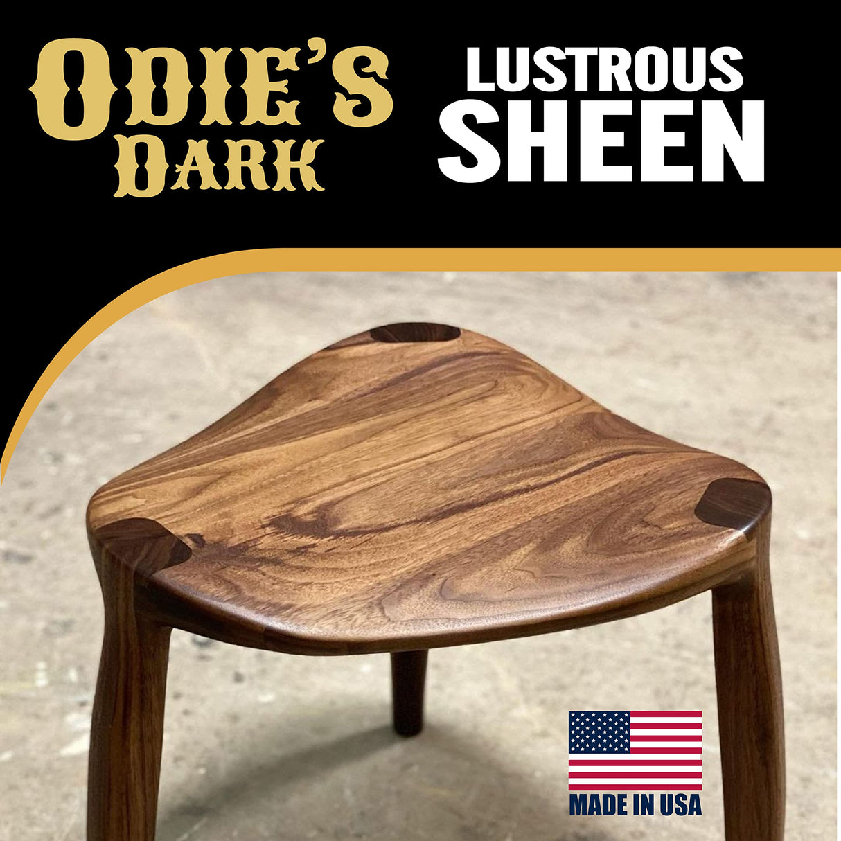 Odie’s Dark • Finish and Stabilizer for Wood • Darkens with Age • 9 Ounce Glass Jar • Food Safe and Solvent Free Non Toxic Finish with Amazing One ODIE'S