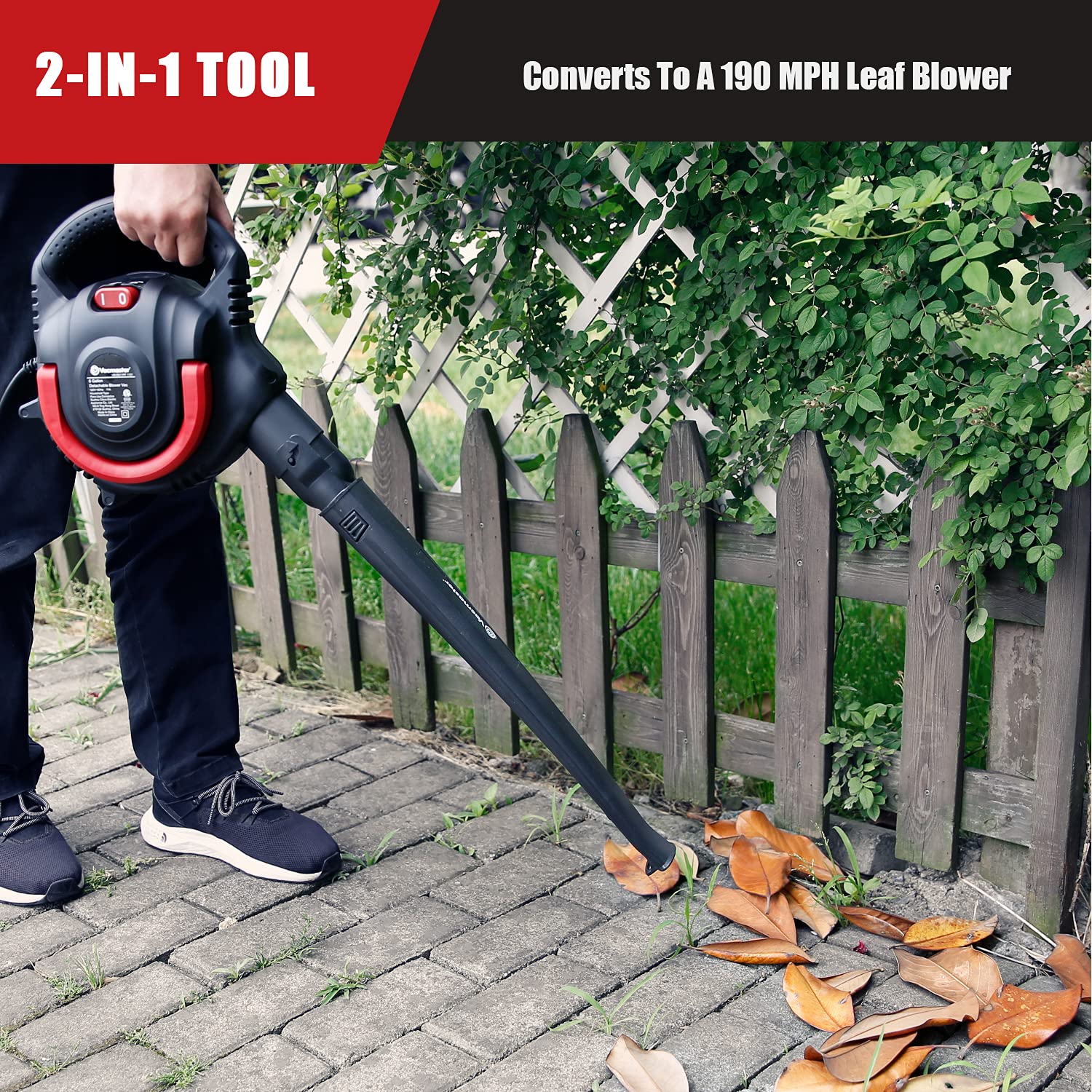 Vacmaster VBVB611PF 1101 6 Gallon 5 Peak HP Wet Dry Shop Vacuum 1-1/4 Inch Hose Powerful Suction with Detachable Blower Vacmaster