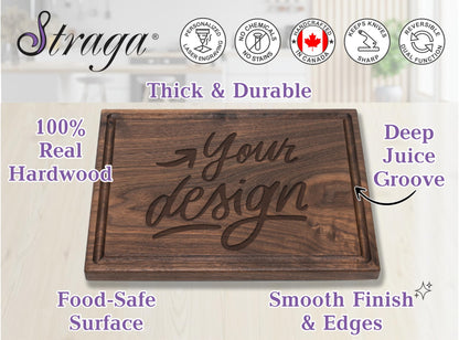 Straga Personalized Cutting Boards | Handmade Wood Engraved Charcuterie | Custom Wedding, Anniversary, Housewarming Gift for Newlyweds (Regal Swirl - WoodArtSupply