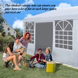 GARTOO 13' x 20' Canopy Party Tent & Carport - Heavy Duty Outdoor Wedding Gazebo with 4 Sand Bags, Event Shelter Canopy for Outdoor Event, Wedding, GARTOO