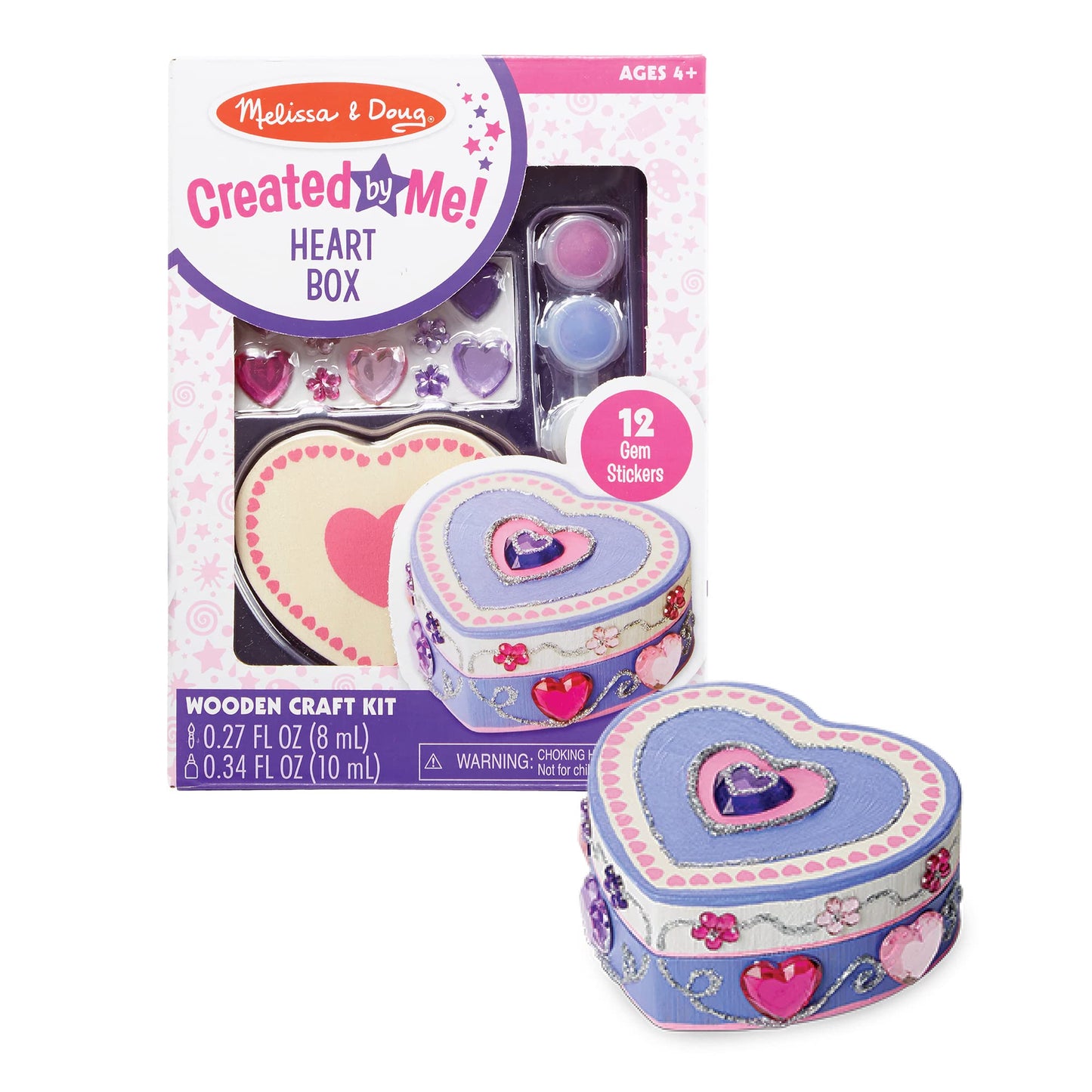 Melissa & Doug Created by Me! Heart Box Wooden Craft Kit - WoodArtSupply