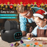 Lefree store Rock Tumbler Kit for Adults Kids, Professional Rock Polisher with 3LB Leak Proof Rubber Barrel, Includes 1 LB Rough Rocks,4 Rock Tumbler Lefree store