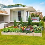 Yaheetech 3 Tier 47 x 47 x 22in Raised Garden Bed Horticulture Outdoor Elevated Flower Box Tiered Garden Bed Wooden Vegetables Growing Planter for Yaheetech