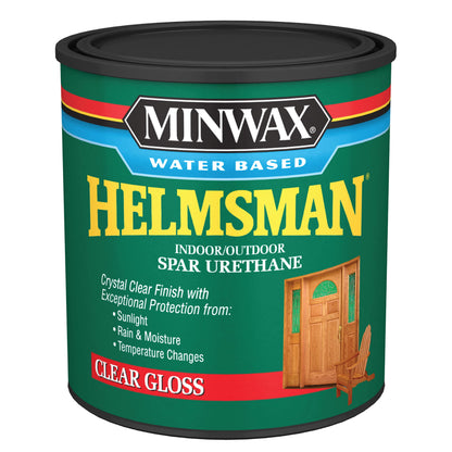 Minwax Helmsman Water Based Spar Urethane, Quart, Gloss - WoodArtSupply