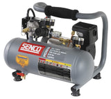 Senco PC1010 1/2- Horsepower 1-Gallon Matte Finish and Trim Portable Hot Dog Air Compressor, Gray/Red Senco