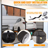 Garage Screen Doors for 2 Car Garage-16x7FT Fiberglass 2300g/5.1lb Durable Heavy Duty Magnetic Garage Door Screen Hands Free with 6 Roll Up Starps Elytsemoh