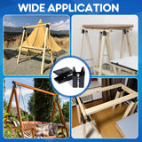 Gisafai 4 Pieces Steel Sawhorse Brackets with 220lb / 100kg Capacity (One Pair), Easy to Use Saw Horses Brackets Metal Brackets for Compact Storage, Gisafai