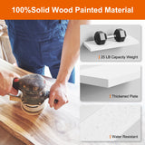 oridom Set of 3 White Floating Shelves for Wall - Modern Wood Display Shelves for Every Room oridom