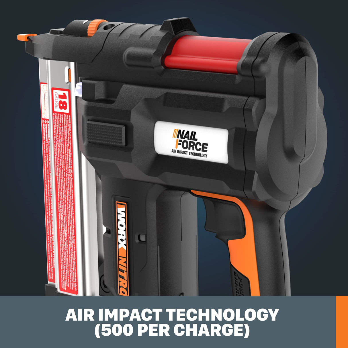 Worx WX840L 20V Power Share Cordless 18 Gauge Nail & Staple Gun WORX