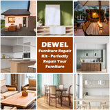 DEWEL Furniture Markers Touch Up, Upgrade Wood Furniture Repair Kit, Premium Wood Scratch Repair Markers and Wax Sticks for Wood Stains Scratches DEWEL