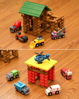 SainSmart Jr. Wooden Train Set Accessories Toy Cars (10 PCS), Compatible with All Major Brands, Gift for Toddlers and Kids Aged 3+ SainSmart Jr.