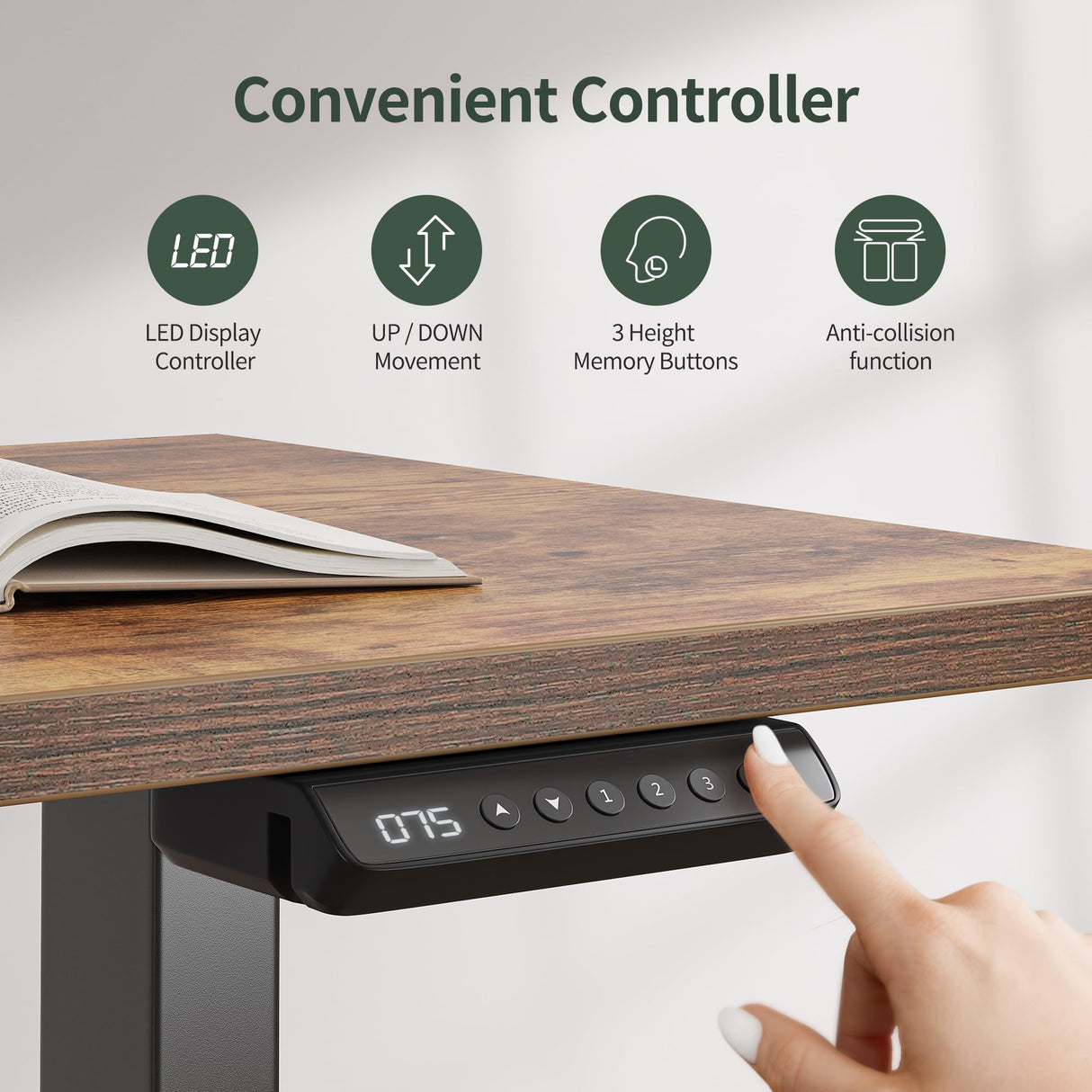 FEZIBO 63" L Shaped Standing Desk with 4 Drawers, Electric Standing Gaming Desk Adjustable Height, Corner Stand up Desk with Splice Board, Black FEZIBO