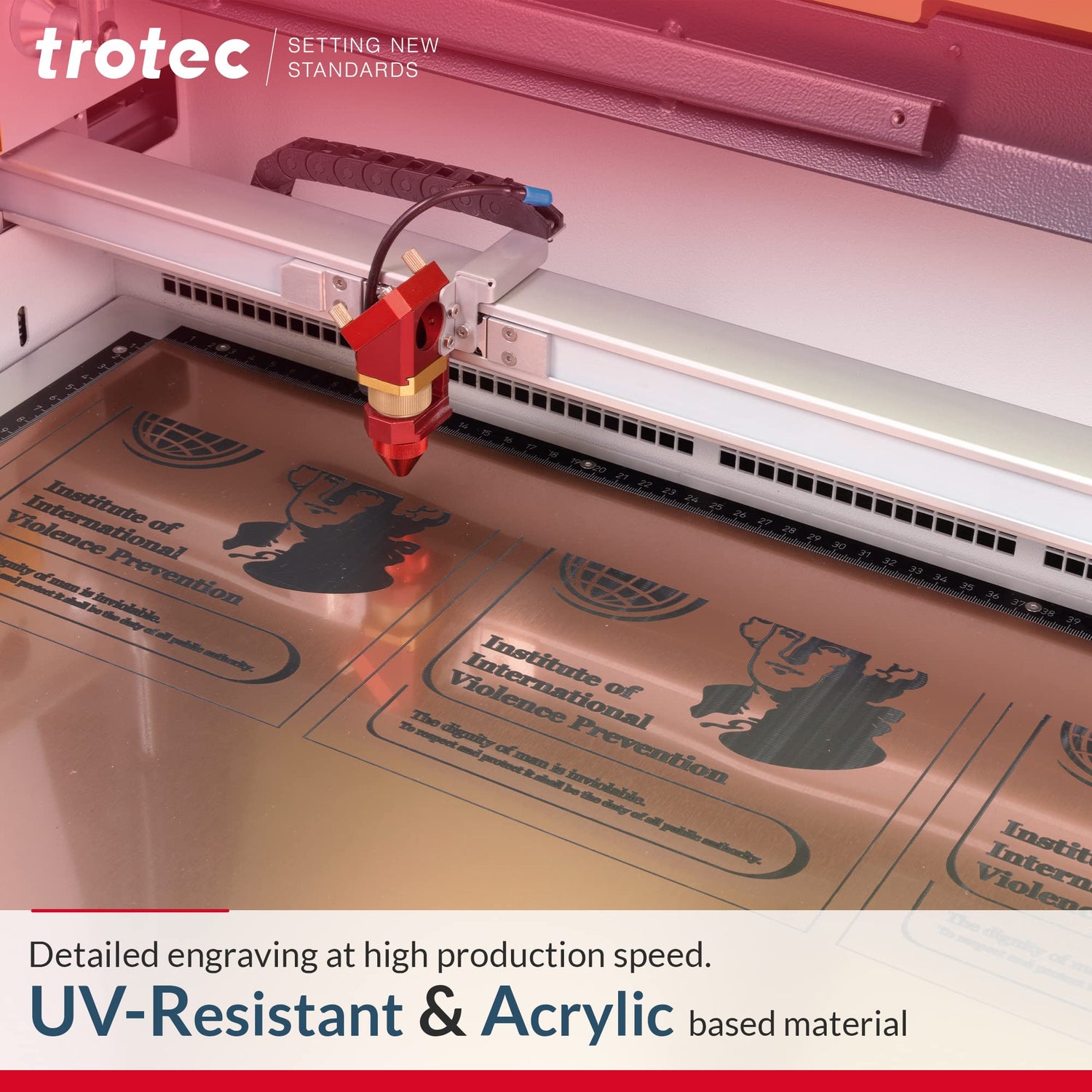 Trotec | Metallic Looking Acrylic Sheet | 8 Pcs | Brushed Silver/Black | 12"x12"x1/16" | Metallic Finish - Scratch Resistant for Laser Engraving & TROTEC