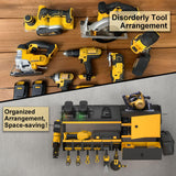 GDLF Heavy Duty Power Tool Organizer with Charging Station, Extra Large Wall Mount Garage Organizer with Battery Organization Cabinet & Drawer GDLF