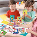 Qyeahkj 32pcs Christmas Card Making Crafts Kits for Kids, DIY Paper Greeting Card Envelopes Handmade Craft for Girls Boys Families Home Classroom Qyeahkj