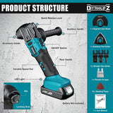 Cordless Oscillating Tool for Makita 18V Battery, 6 Variable Speed Brushless-Motor Tool, Oscillating multi tool kit for Cutting Wood Drywall Nails DIYtoolifz