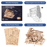 Rowood 3D Puzzles for Adults, Wooden Marblr Run Model Kit, DIY Building Kits for Adults to Build, Craft for Teens, Gift for Adults & Teen Boys Girls, Rowood